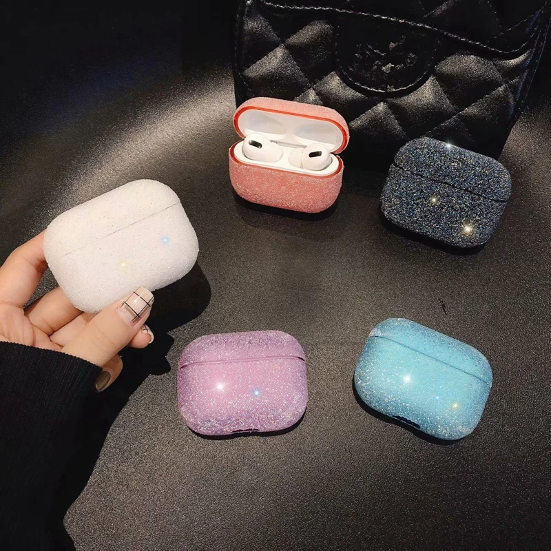 

Крутой и модный матовый блестящий чехол для наушников Airpods Pro однотонный Твердый чехол для ПК модные аксессуары для наушников