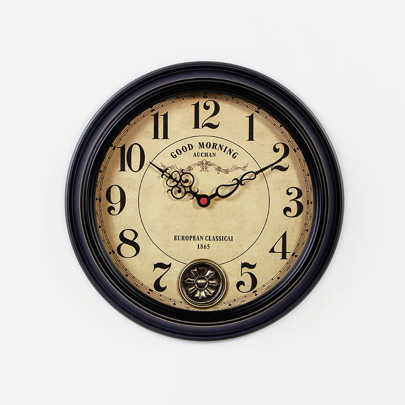 

Nordic Large Wall Clock Vintage Metal Wall Watches Silent Clocks Home Decor Creative Living Room Bedroom Decoration Zegary Gift