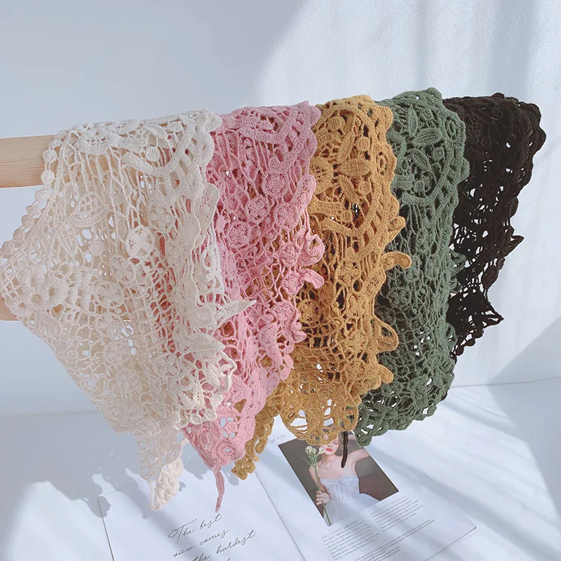 

Fashion Lace Front Tie Fake Collar Women Detachable Collars Lapel Shirt False Collar StaysClothes Accessories Floral Bow Tie