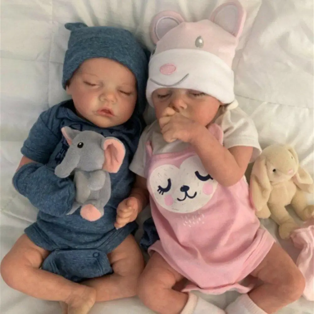 

17 size reborn baby doll girl twins Katelyn and Cameron toddler doll toy 2-5 years old in stock Send a friend a birthday gift