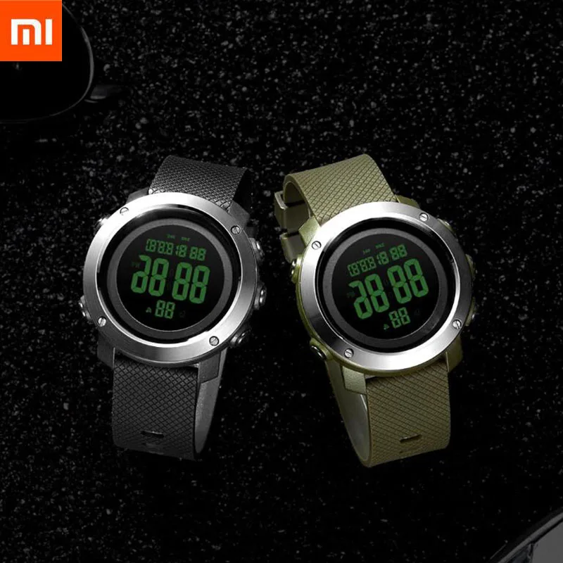 Xiaomi ALIFIT уличные цифровые часы жизнь водонепроницаемый подсветка Календарь Будильник Секундомер обратный отсчет спортивные часы для мужчин женщин подарок