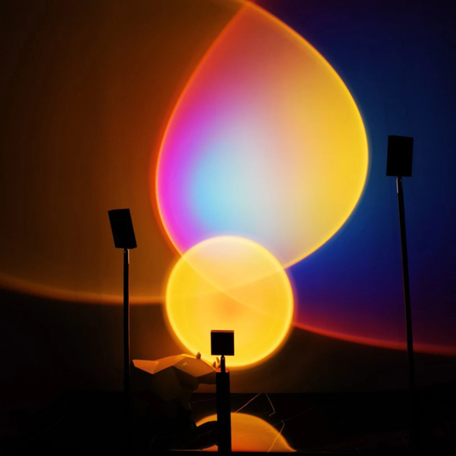 

LED Sunset Rainbow Projector Atmosphere Night Light Lamp Wall Decorations Light Projector Background Wall Decoration