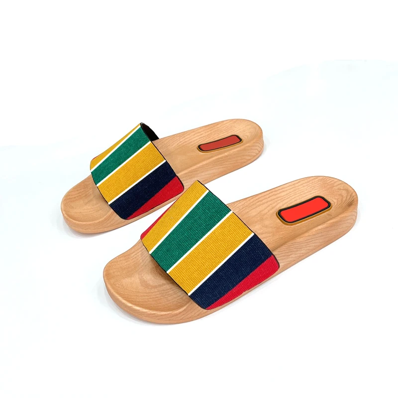 

Gujia 2021 новые летние модные полосатые удобные светильник кие индивидуальные мужские тапочки, итальянская буква логотип трафаретная печать