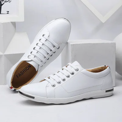 

47 men's shoes 48 Large lace-up leather shoes white casual shoes students board shoes men walking shoes