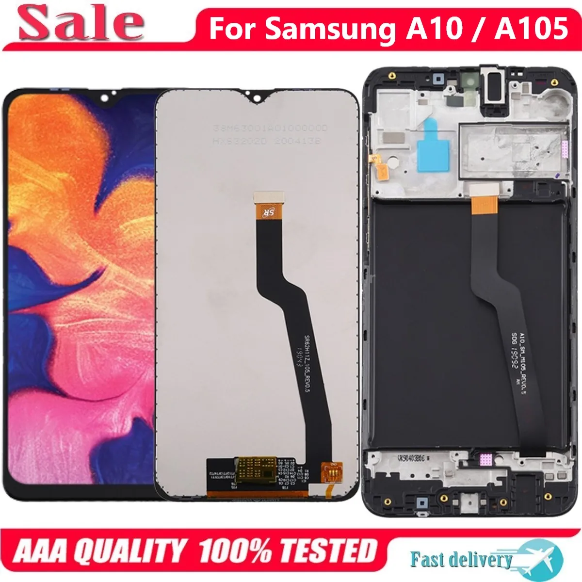 

Original Display For Samsung Galaxy A10 A105 LCD A105F SM-A105FN Display Touch Screen Replacement Digitizer Assembly 6.2"