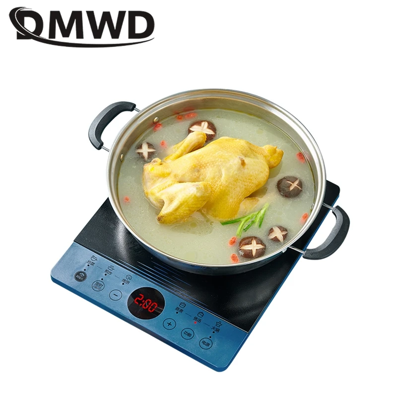 Домашняя вогнутая индукционная плита DMWD электромагнитная печь интеллектуальная