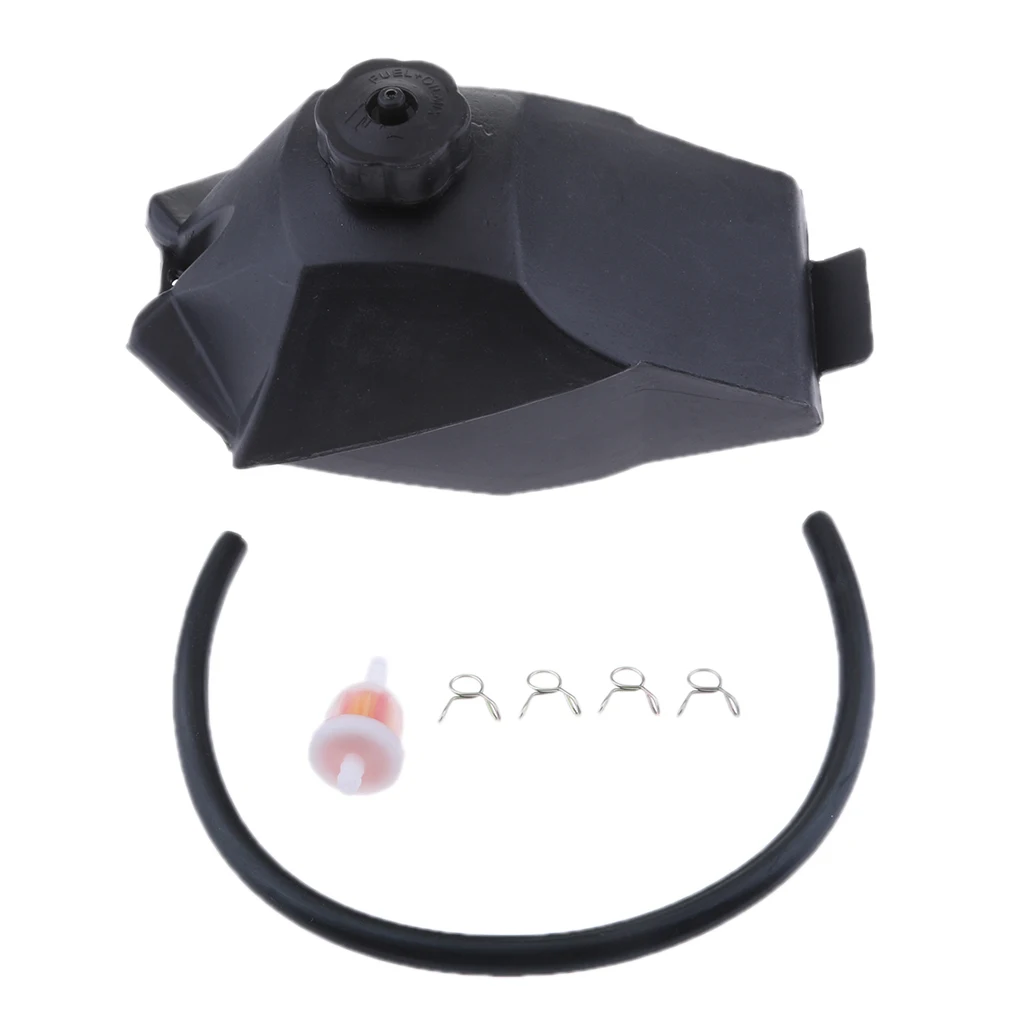 

Fuel Gas Tank, , Fuel Hose for 49cc Mini Dirt Bike Quad Black