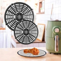 air fryer part non stick cookware crisper plate fried plate steaming plate with handle safe replacement parts grill pan