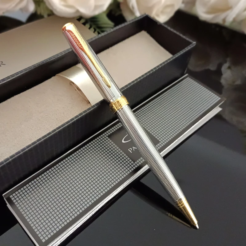 

High-quality PARKER luxury gift ballpoint pen 0.7mm metal signature blue ink pen school business office stationery supplies