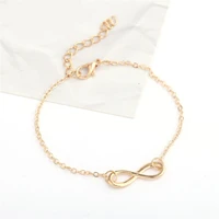 digital personality 8 character bracelet for women girls rope chains cute romantic elegant golden color drop shipping