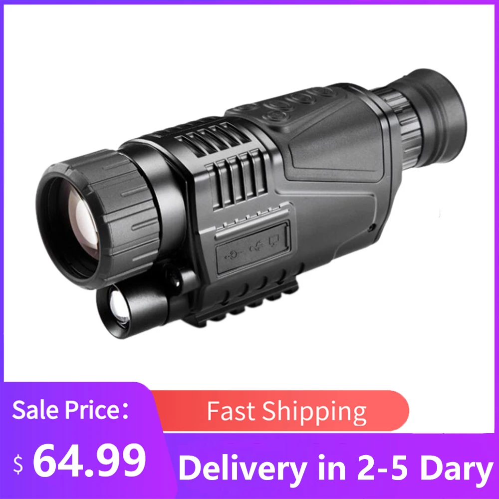5X40 цифровые инфракрасные очки ночного видения для охоты телескоп дальнего