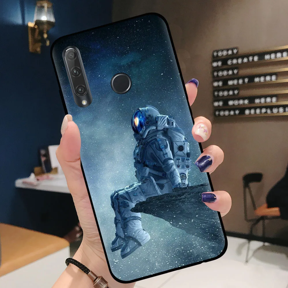 Чехол для телефона Space Moon Astronaut чехол Huawei P30 Honor 10 20 Lite Pro 10i 20i 8X 8C 9X мягкий