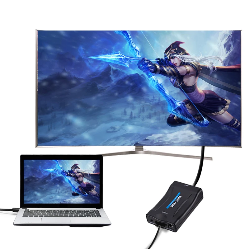 1080P Scart в HDMI конвертер аудио видео адаптер для HD tv Sky Box STB смартфонов DVD новейший |