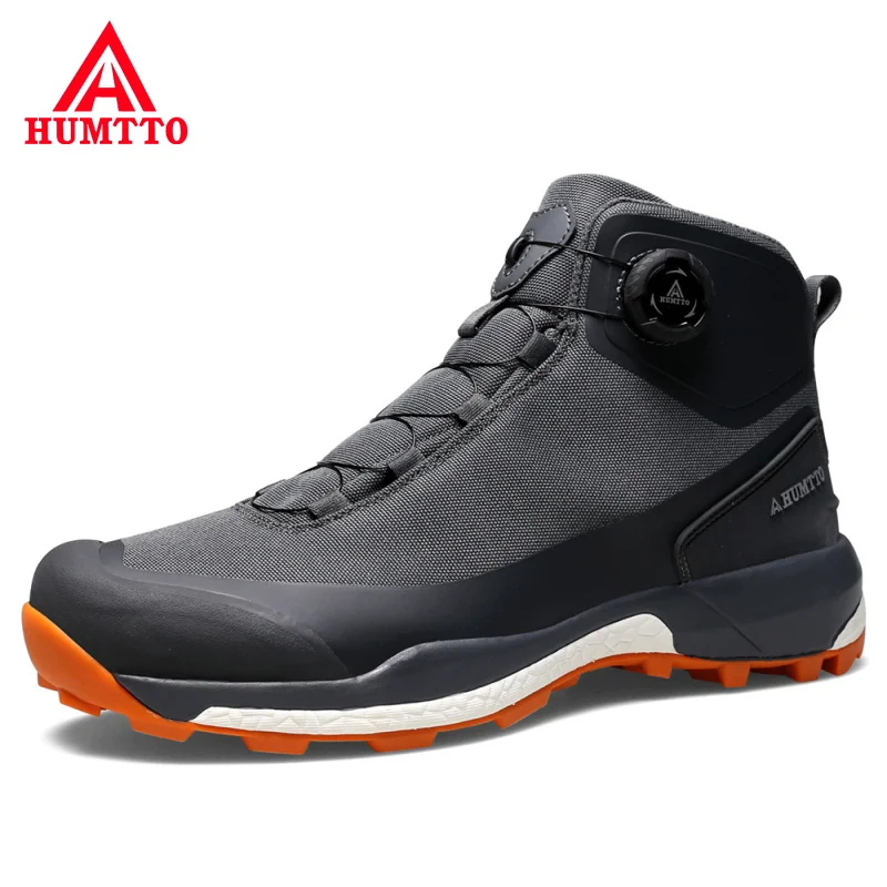 HUMTTO Waterproof Hiking Shoes for Men Trekking Boots Mountain Camping Climbing Sneakers Black Sport Tactical Safety Mens Shoes