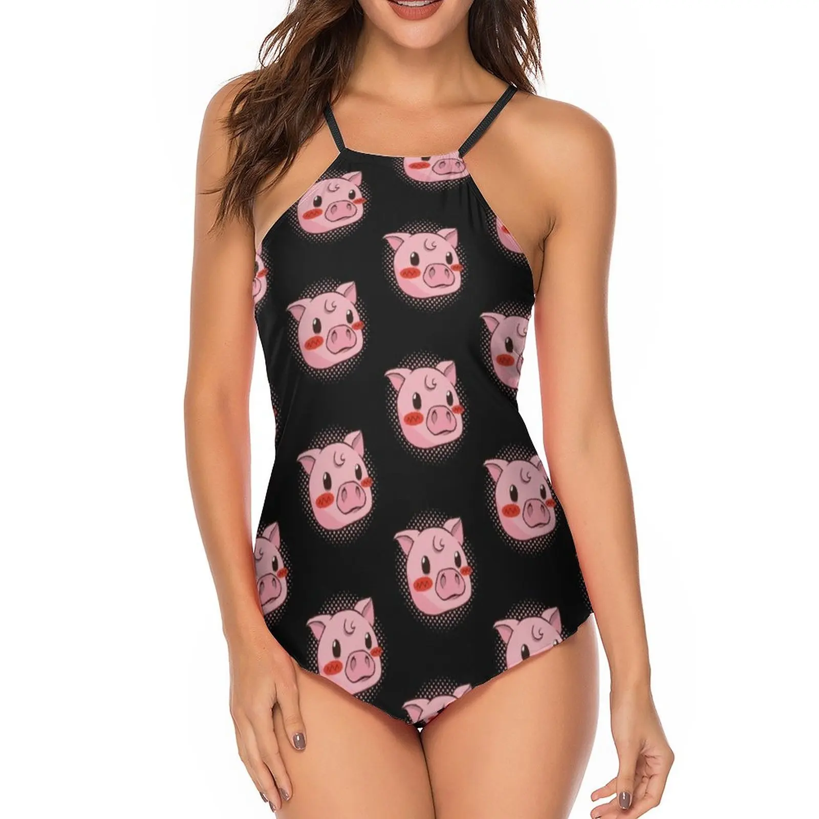 

Танкини со свиньями, купальник с подтяжками, оптовая продажа, купальники Skimpy для серфинга, женский купальный костюм из 2 предметов