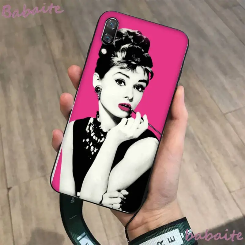 

Babaite Audrey Hepburn Shell Phone Case for Huawei p30 lite p10 lite p40 lite p30 pro p smart2019 Honor8X 8A 10 Lite 20 8lite