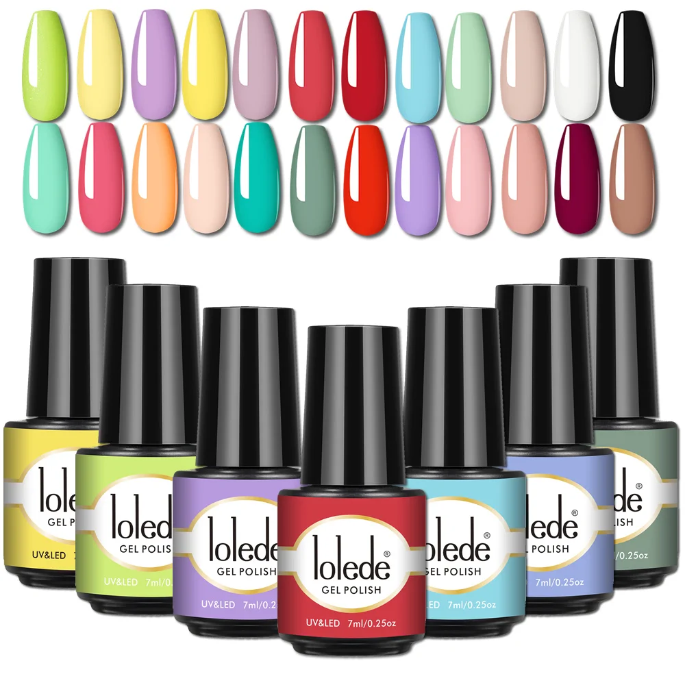 Флуоресцентный Гель-лак для ногтей Lolede цвет блестки матовый эффект гель стойкое