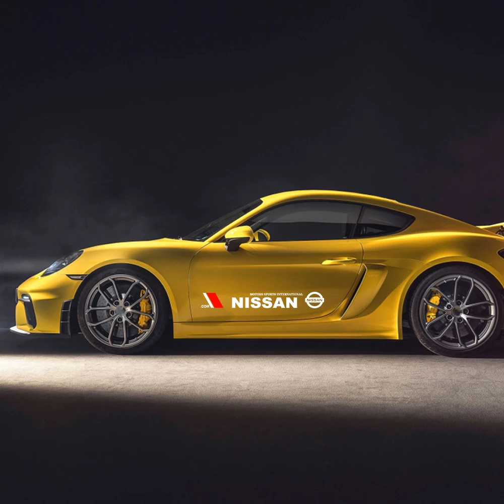 2PCS Car Styling Door Side Sticker Waterproof PVC Body Decals For Nissan Altima Sentra X-trail Rogue Maxima Altura 350Z Qashqai |