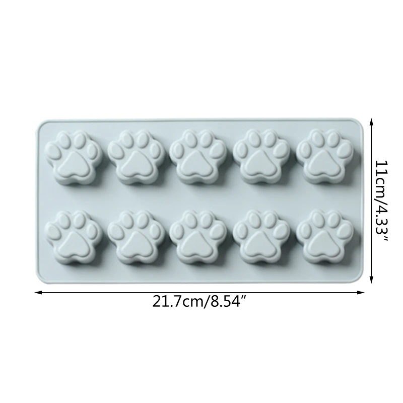 10 ячеек Милая кошачья лапа форма для шоколада 3D помадки силиконовая сделай сам