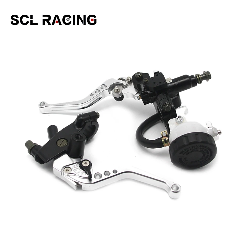 

Alconstar 1 пара рычагов тормозной муфты для мотоцикла 7/8 дюйма 22 мм серебряные рычаги тормозной муфты основной цилиндр резервуар для Honda Kawasaki ...