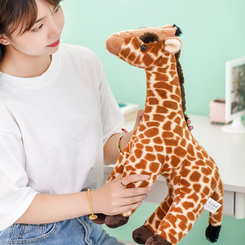 

1 pcs Huge Real Life Giraffe Plush Toys Cute Stuffed Animal Dolls Soft Simulation Giraffe Doll kid Gift Kids Toy Bedroom Decor