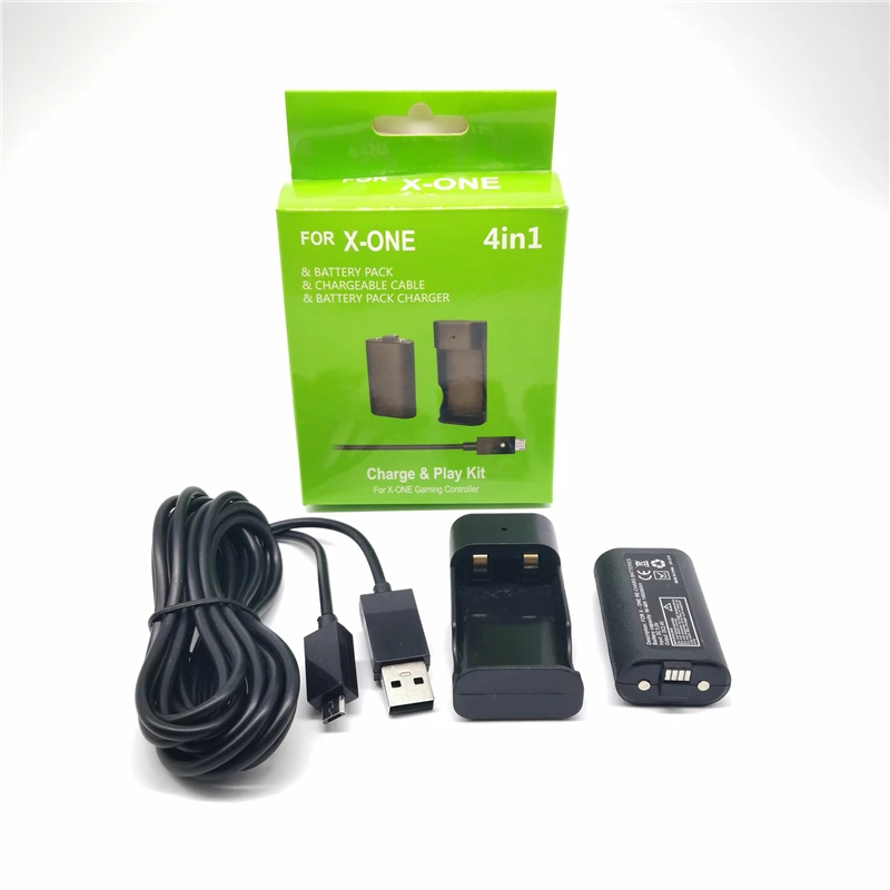 

600mAh Rechargeable Battery Pack with 2.75m USB Charging Cable Charger For Microsoft XBOX ONE Controller Gamepad Batteries Kit