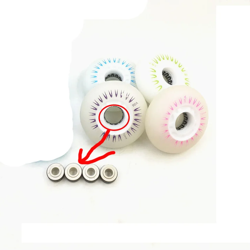 Japy коньки 8 шт. магнитный сердечник светодиодный светодиодной вспышки роликовые