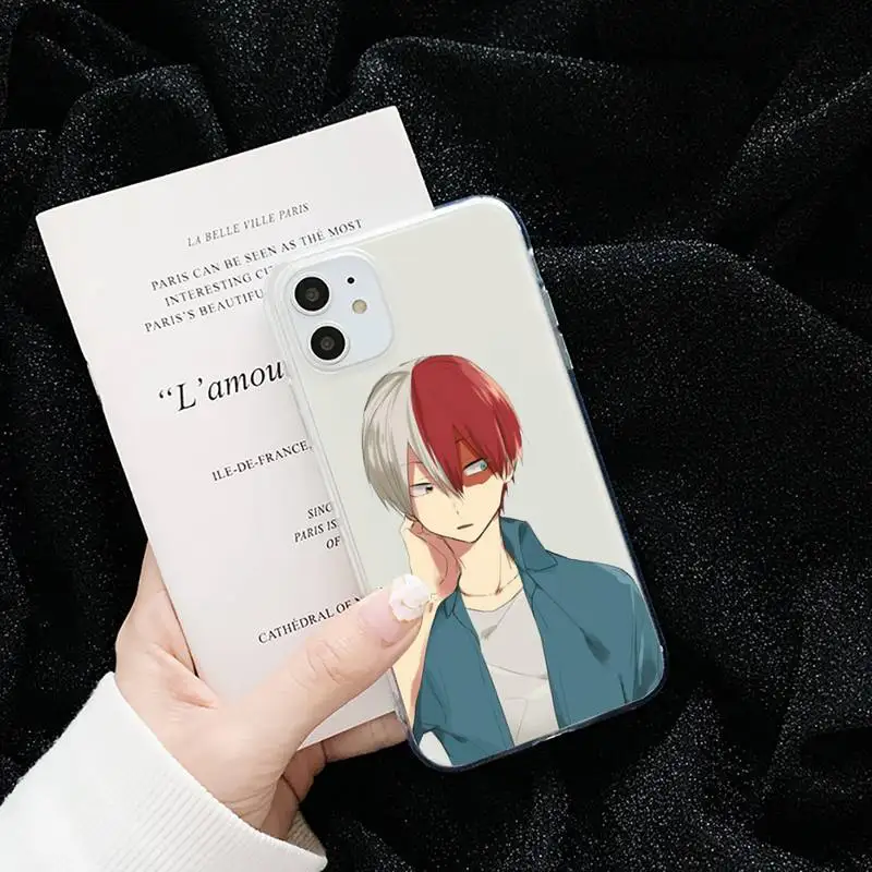 

My Hero Academia Shoto Todorok Phone Case Transparent for iPhone 6 7 8 11 12 s mini pro X XS XR MAX Plus cover funda shell