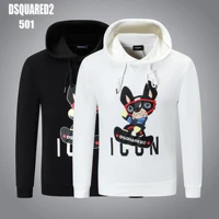 italian fashion brand dsquared2 mens advanced printed sweater hooded casual wear dsq501