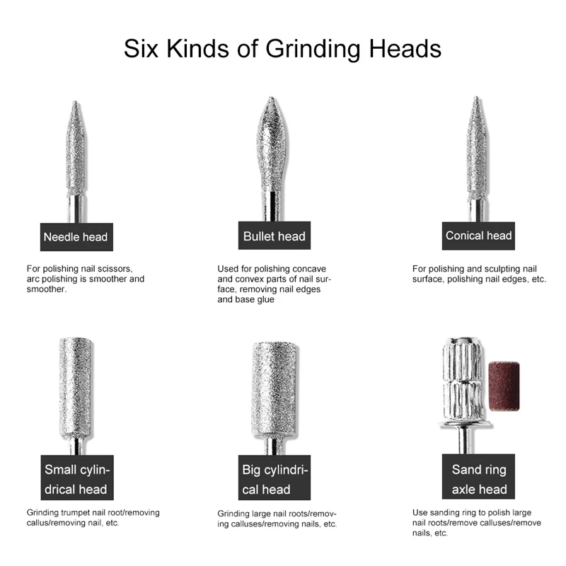 

LCD Display Electric Nail Drill Machine Nail Polisher 30000RPM Grinding Polishing Drill Pedicure Tool