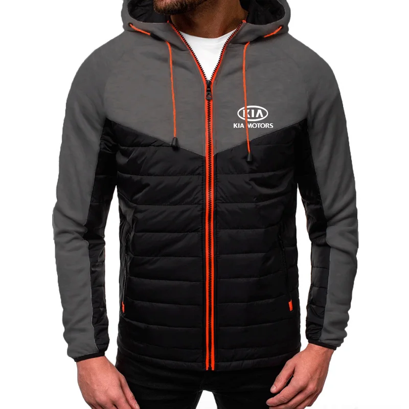 

NEW Hoodies KIA Car Logo Print Casual Long Sleeve Spring Autumn Fleece warm Hooded Sweatshirts Mens zipper JACKET