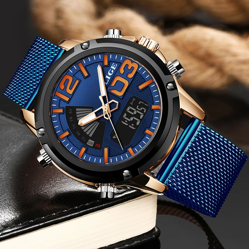 2019 новые мужские часы армейские военные аналоговые цифровые лучший бренд класса