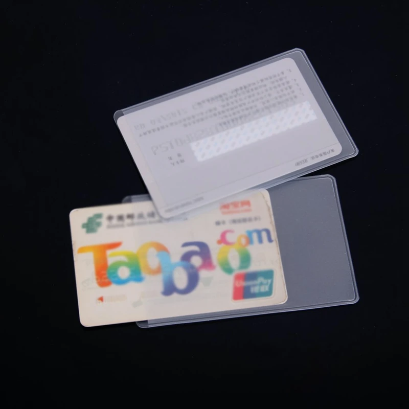 

10Pcs Soft Clear Plastic Card Sleeves Protectors, for ID Cards, Band Cards, etc.
