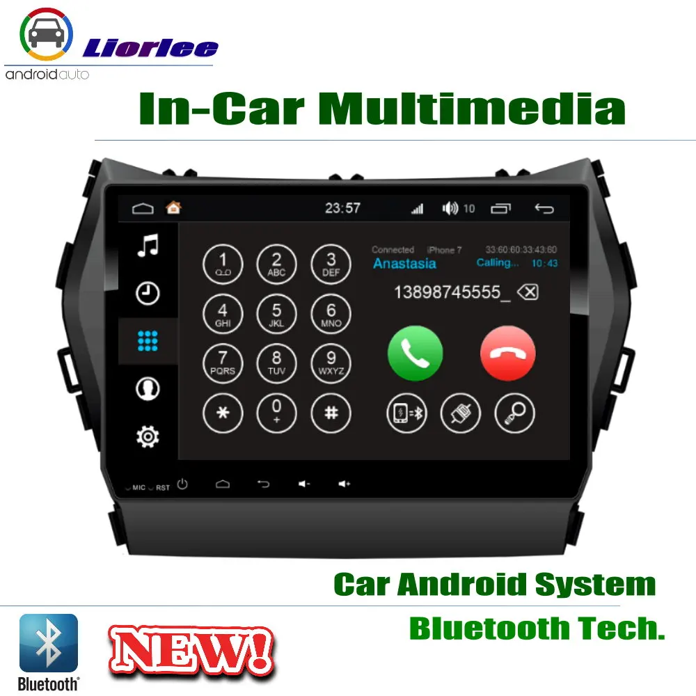Автомобильный Android плеер 9 "IPS ЖК экран для Hyundai Santa Fe (DM NC) 2013 ~ 2018 Φ AMP BT SD USB AUX