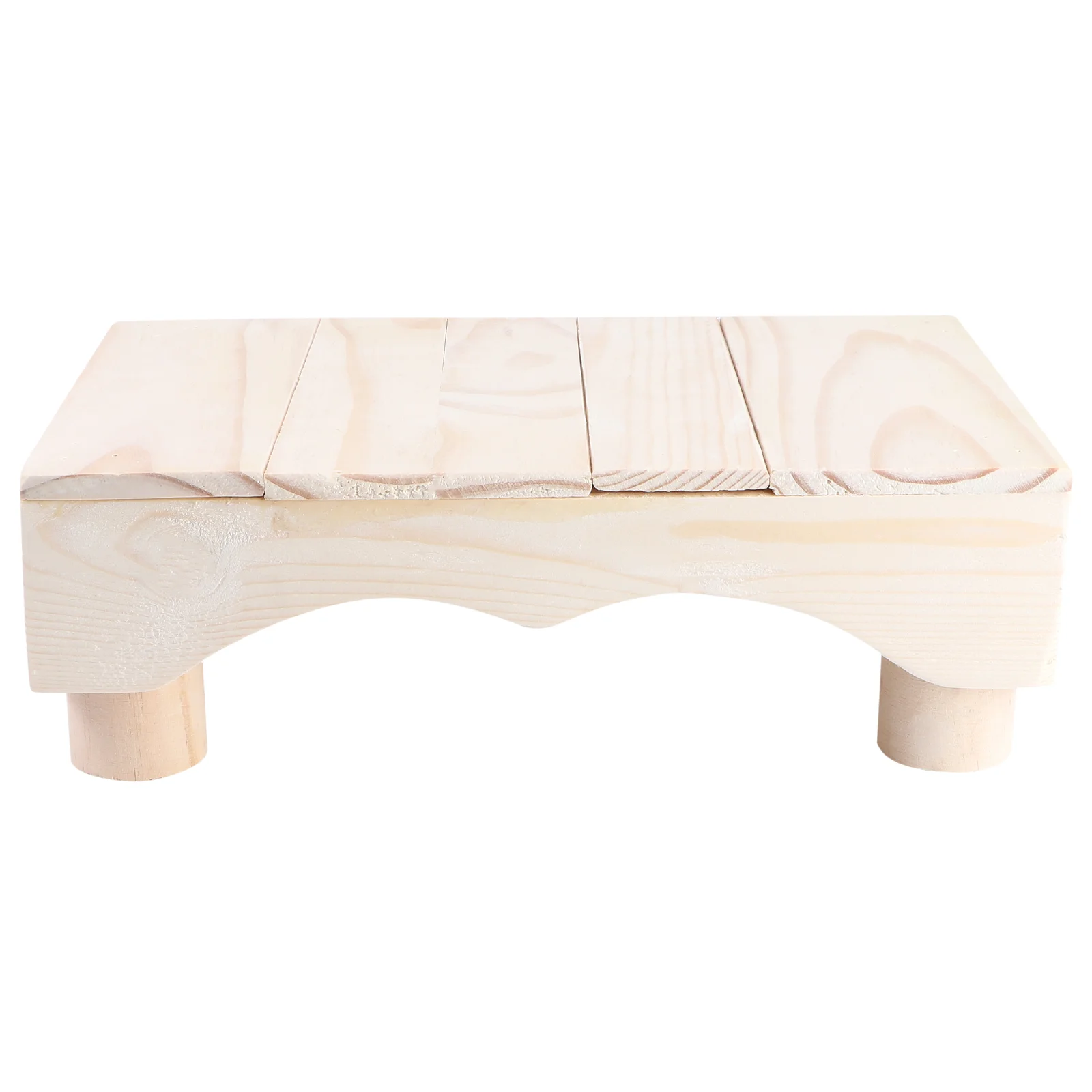 

1Pc Wooden Step Stool Wood Toilet Stool Non-slip Footstool Kids Footstool