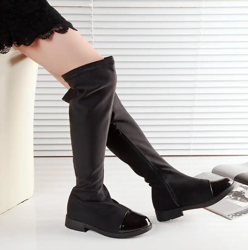 Детские зимние ботинки с мехом Модные для девочек Длинные сапоги принцессы до