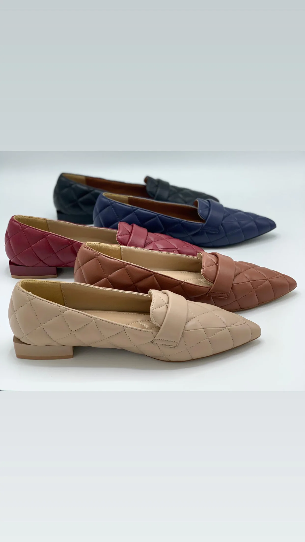 

Womens Soft Ballet Flats Diomand Pattern Comfort Comfy Slip on Flat Shoes