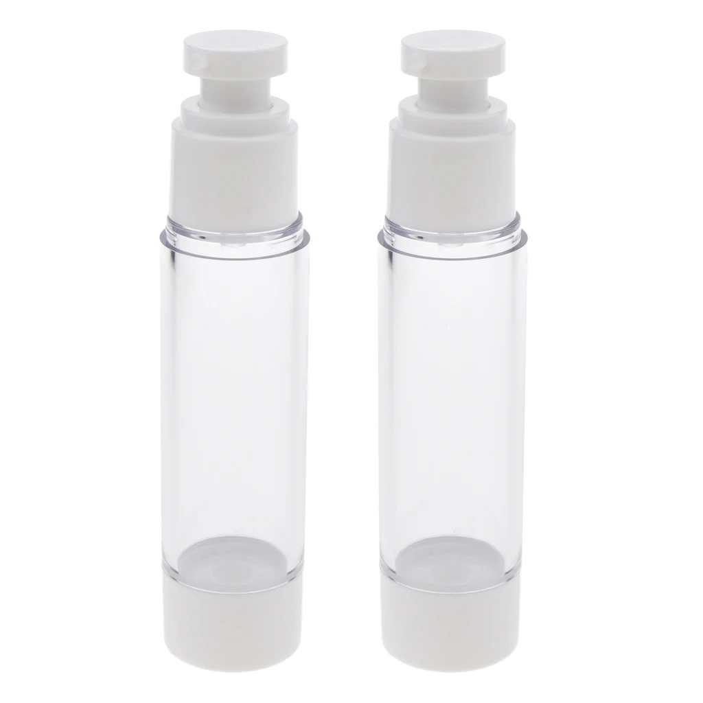 2 шт. флаконы с вакуумным насосом пустые многоразовые пластиковые контейнеры для