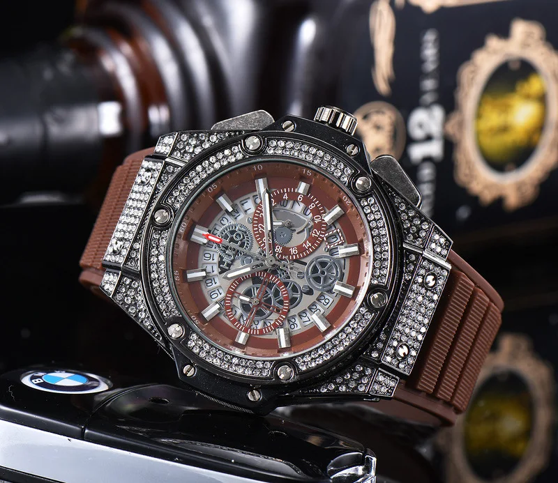 

HB NEW Luxury Brand quartz Mens Watches Quartz Watch Stainless Steel Strap men's wristwatch classic business dress watch