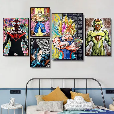 

Anime Poster Dragon Ball Art Canvas Painting Mural Printing Wall Poster Home Living Room Bedroom Wall Decoration Painting