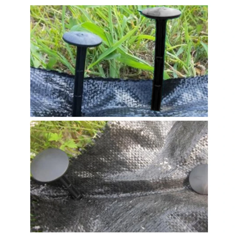 50pcs Ground Nail Film Fixed Garden Pegs PP Outdoor Mulch Shading Black Reusable | Дом и сад