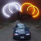 Хлопковый светодиодный светильник Angel Eye Halo Switchback, двухцветный для BMW 3 серии E46 316i 318i 320d 320i 323i 328i 330i 325xi 330d 1998-05