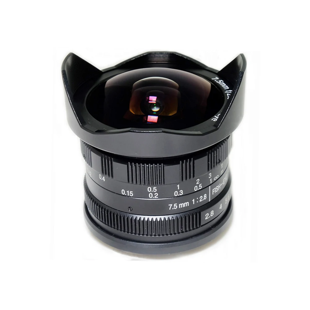 Pixco APS-C 7 5 мм F2.8 рыбий глаз широкоугольный объектив подходит для Canon CL-Mil7528N Mount EOS M M2