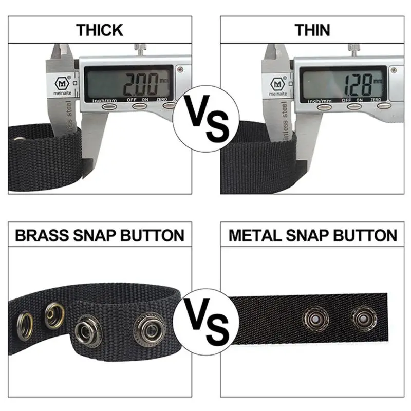 

4Pcs Belt Keeper with Double Snaps Tacticals Belt Police Military Belt Keepers XX9D