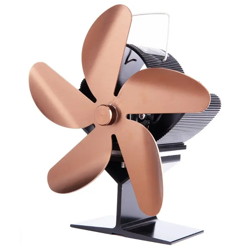 

5 Blade Heat Powered Stove Fireplace Fan Fuel Saving Silent Ecofan for Wood Log