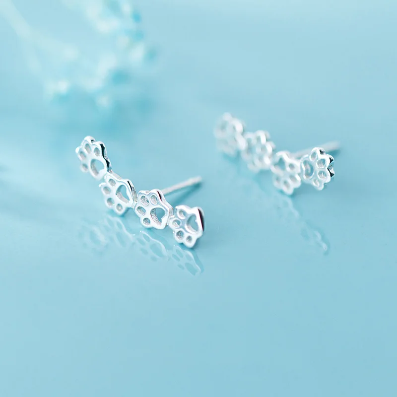 Женские серьги пусеты Trustdavis из 100% цельного настоящего серебра 925 пробы милые с