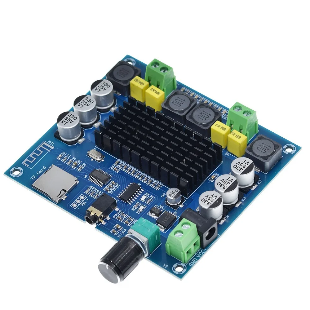 XH-A314 Bluetooth 5,0 TPA3116 50 Вт+ 50 Вт Цифровой усилитель мощности плата стерео аудио усилитель модуль Поддержка TF карты AUX домашний кинотеатр