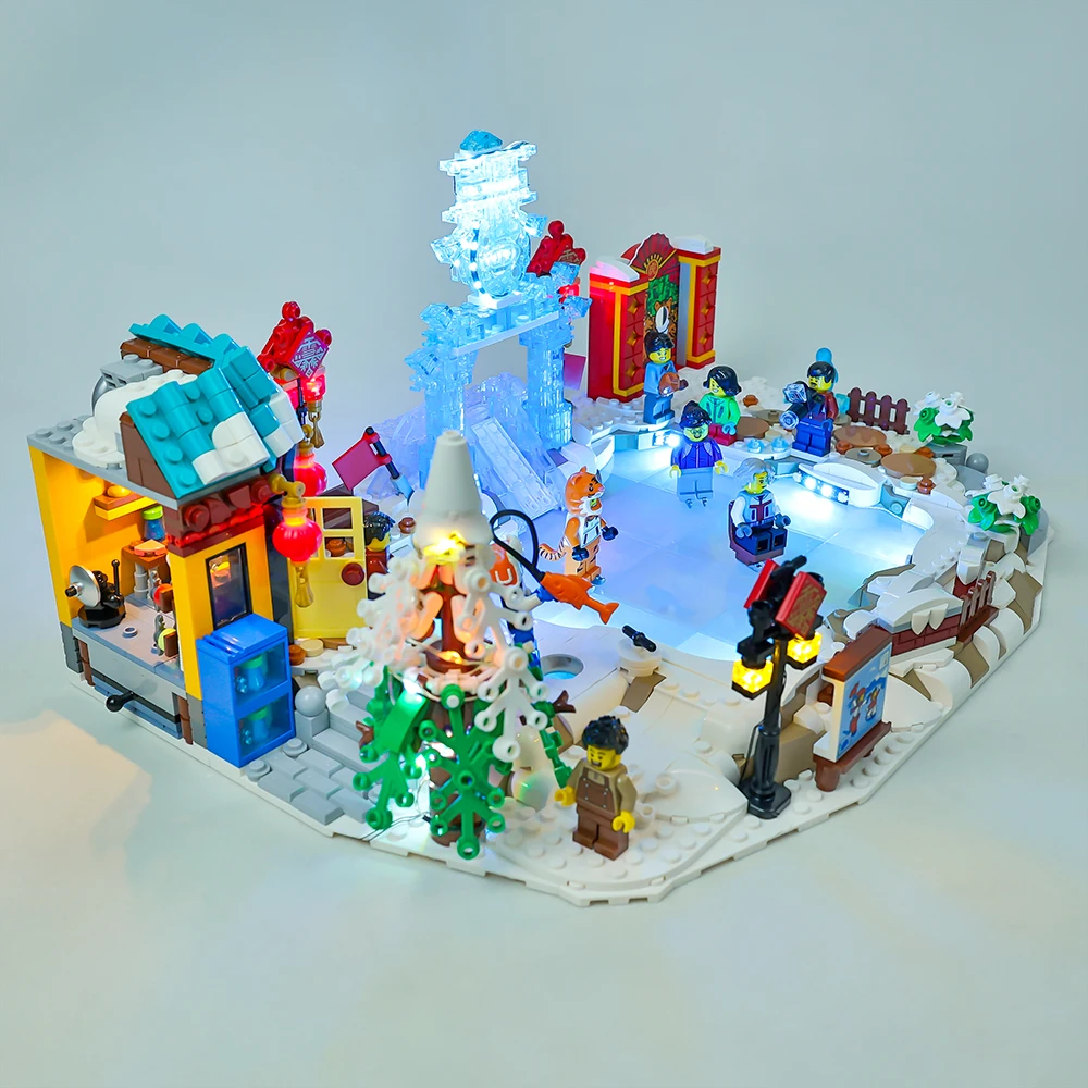 Набор со светодиодной подсветкой для Idea 80109 Лунный Новый год снежный фестиваль