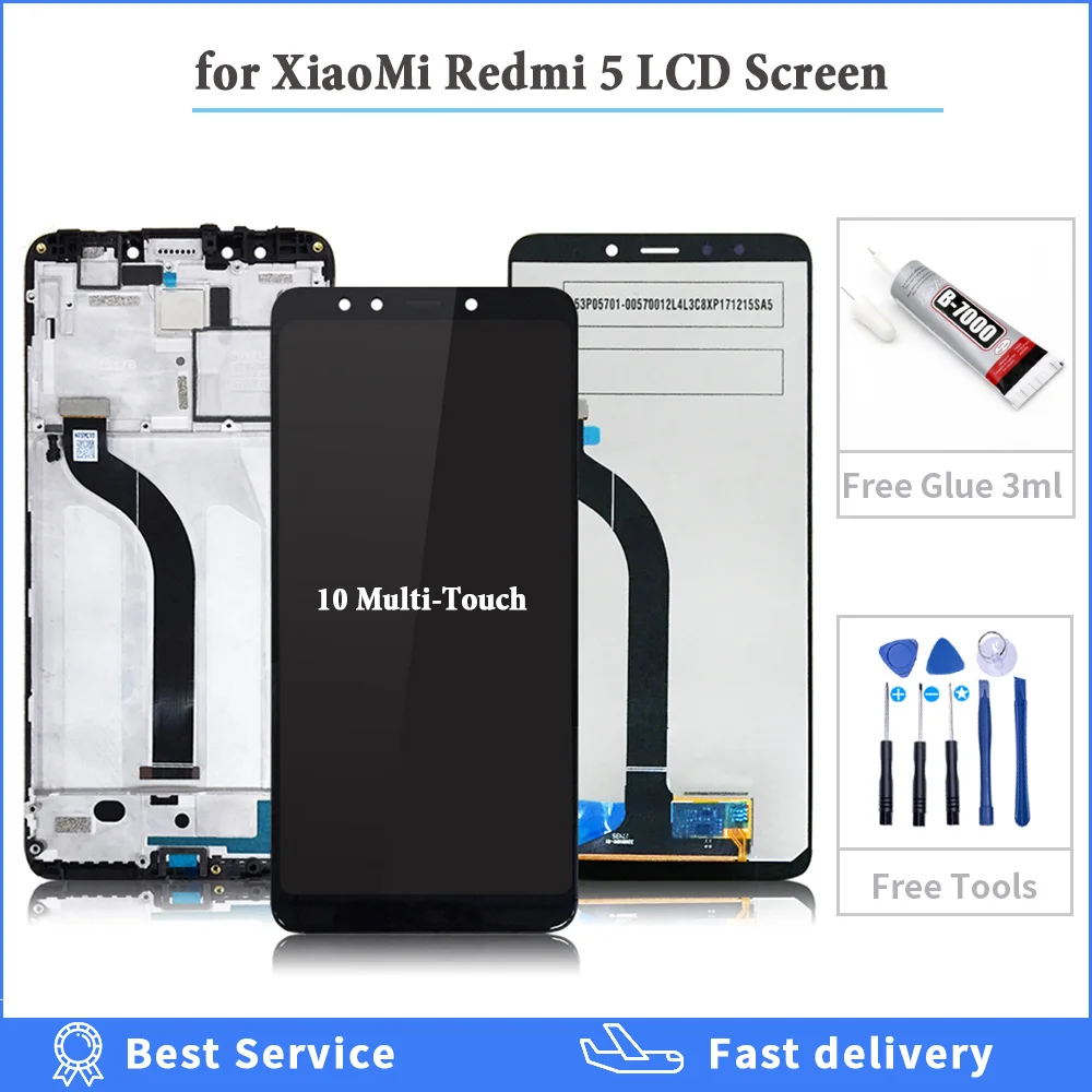 ЖК дисплей 5 7 дюйма для Xiaomi Redmi сменный сенсорный экран с рамкой в сборе 2