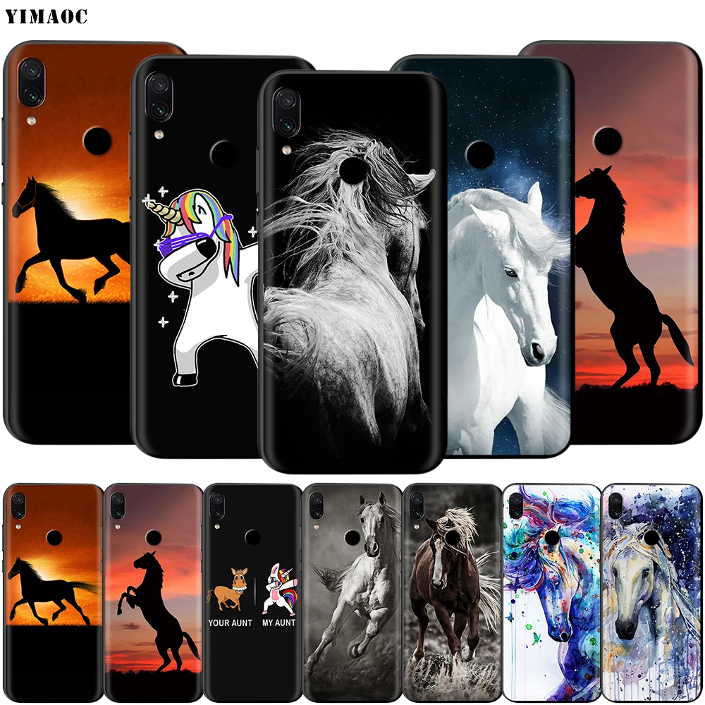 Чехол Running Horse для Xiaomi Redmi MI Note MAX 3 6 6A 7 8 9 9A 9C 10 se A1 A2 Lite GO F1 A3 K30 Poco F2 Pro | Мобильные